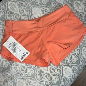 lululemon athletica Coral Orange Women's Athletic Shorts